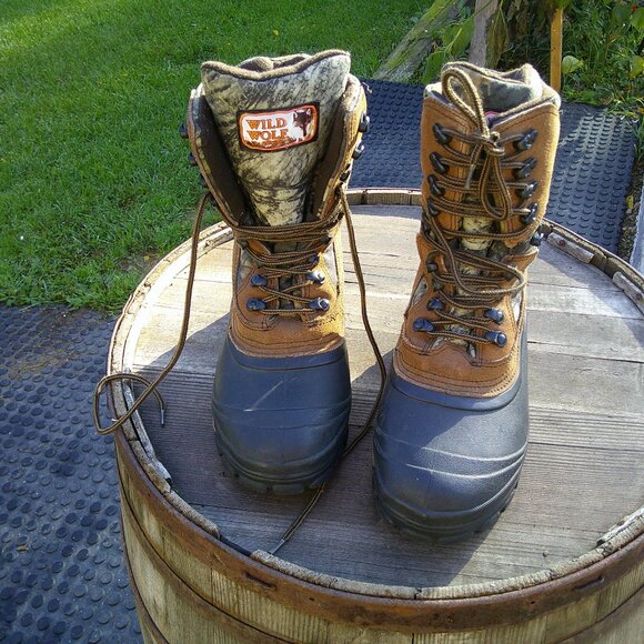 MENS WILD WOLF ROCKY BOOT LEATHER CAMO WORK HUNTING 8 M BOOTS ULTRA THINSULATE main image 7